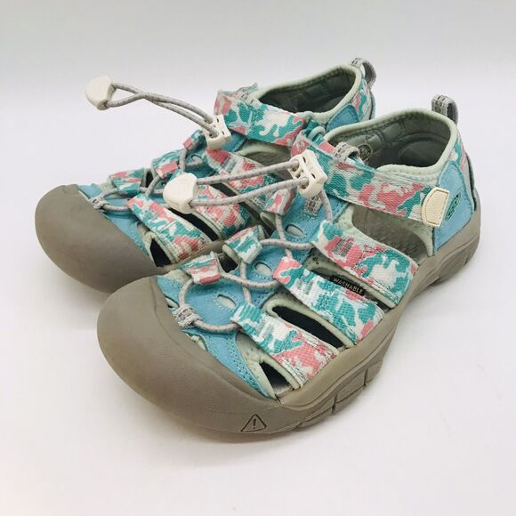 Keen Newport H2 Aqua Pink Camo Hiking Shoes Big Kids 3 Sports Sandals 1026276 - Picture 3 of 12